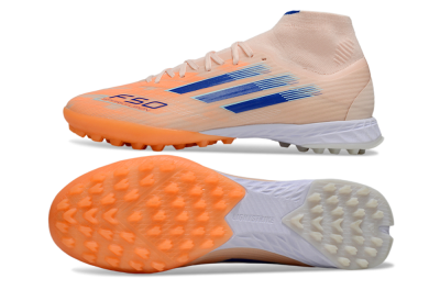 Adidas F50 Elite Mid TF Artificial Turf Soccer Cleats - Red/Blue/White