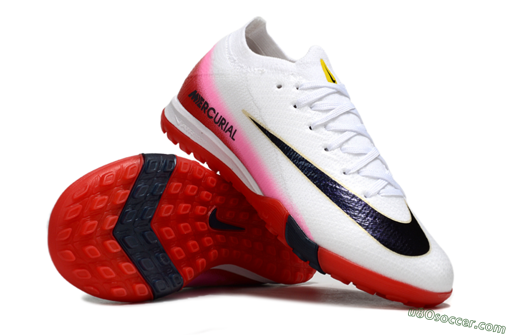 Nike Air Zoom Mercurial Vapor 16 Elite TF Artificial Turf Soccer Shoes - White/Black/Red 0