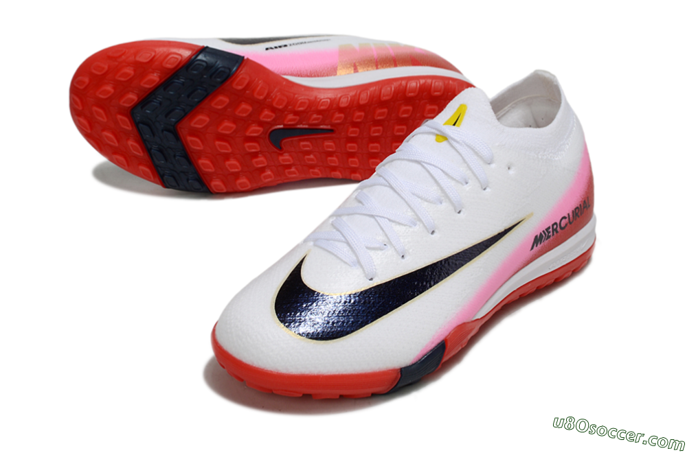 Nike Air Zoom Mercurial Vapor 16 Elite TF Artificial Turf Soccer Shoes - White/Black/Red 3