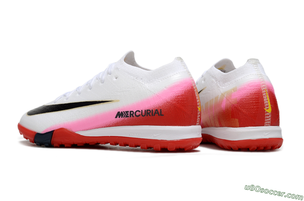 Nike Air Zoom Mercurial Vapor 16 Elite TF Artificial Turf Soccer Shoes - White/Black/Red 4