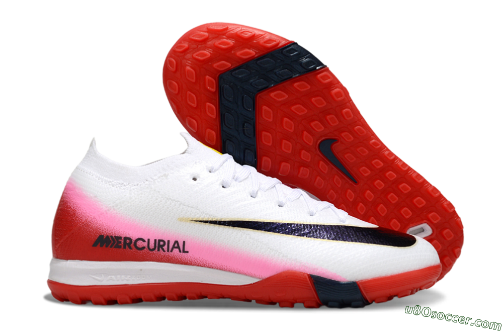 Nike Air Zoom Mercurial Vapor 16 Elite TF Artificial Turf Soccer Shoes - White/Black/Red 1