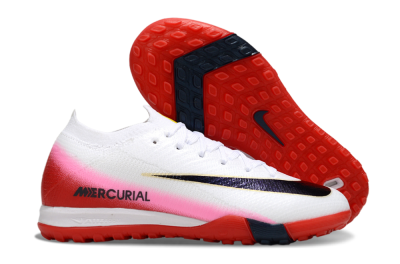 Nike Air Zoom Mercurial Vapor 16 Elite TF Artificial Turf Soccer Shoes - White/Black/Red