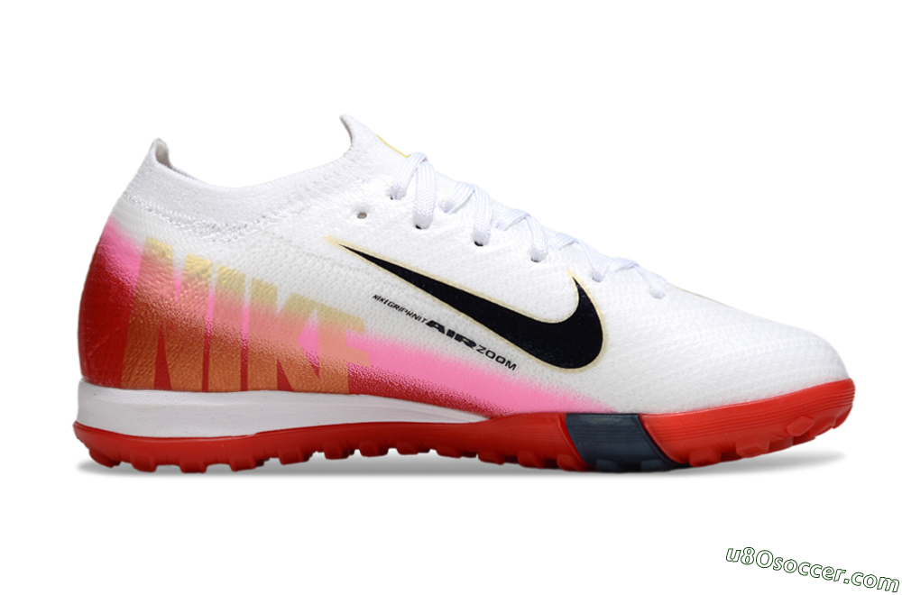 Nike Air Zoom Mercurial Vapor 16 Elite TF Artificial Turf Soccer Shoes - White/Black/Red 5