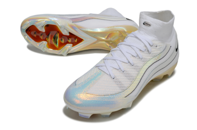 Nike Air Zoom Mercurial Superfly 10 Elite FG Firm Ground Soccer Cleats - White/Beige/Black