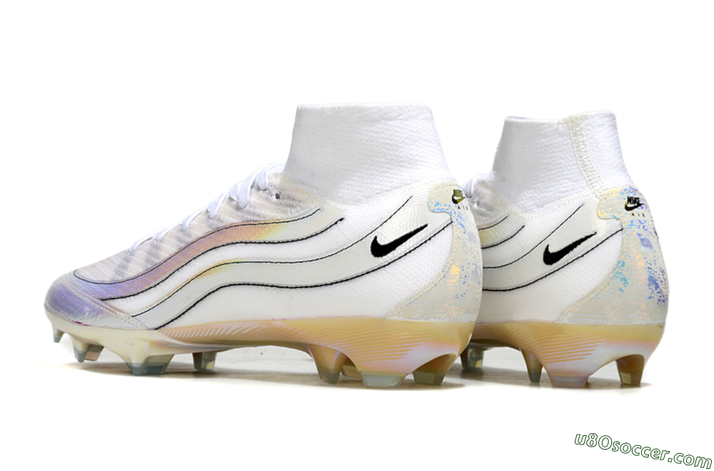 Nike Air Zoom Mercurial Superfly 10 Elite FG Firm Ground Soccer Cleats - White/Beige/Black 4