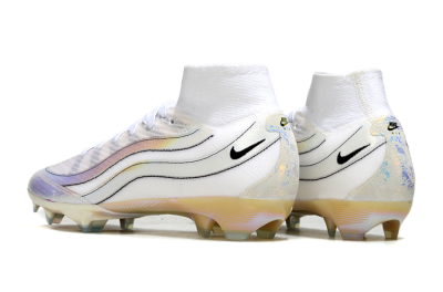 Nike Air Zoom Mercurial Superfly 10 Elite FG Firm Ground Soccer Cleats - White/Beige/Black