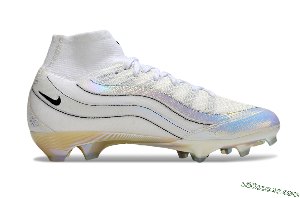 Nike Air Zoom Mercurial Superfly 10 Elite FG Firm Ground Soccer Cleats - White/Beige/Black 5