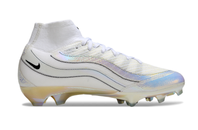 Nike Air Zoom Mercurial Superfly 10 Elite FG Firm Ground Soccer Cleats - White/Beige/Black