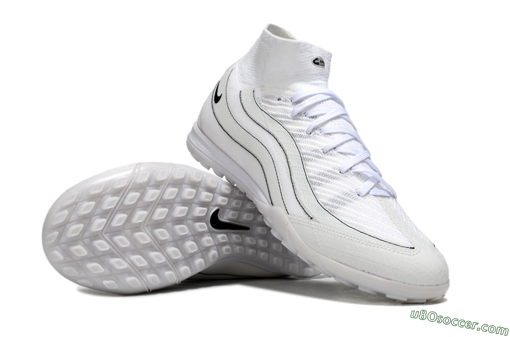 Nike Air Zoom Mercurial Superfly 10 Elite TF Artificial Turf Soccer Shoes - White/Beige/Black 0