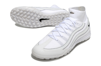Nike Air Zoom Mercurial Superfly 10 Elite TF Artificial Turf Soccer Shoes - White/Beige/Black