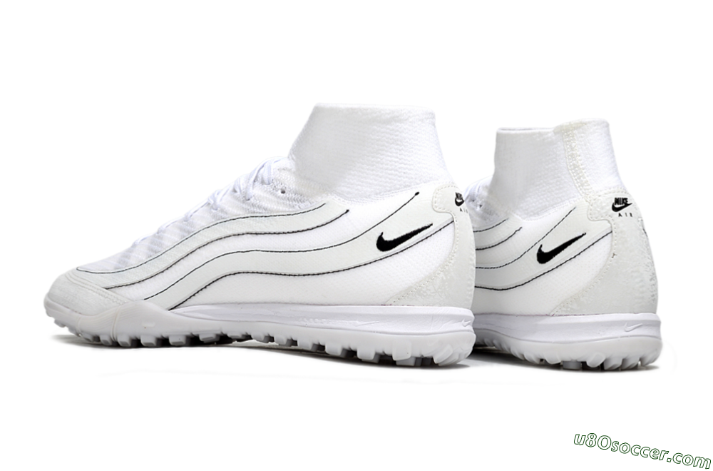 Nike Air Zoom Mercurial Superfly 10 Elite TF Artificial Turf Soccer Shoes - White/Beige/Black 4