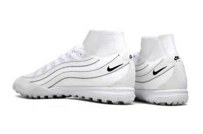Nike Air Zoom Mercurial Superfly 10 Elite TF Artificial Turf Soccer Shoes - White/Beige/Black