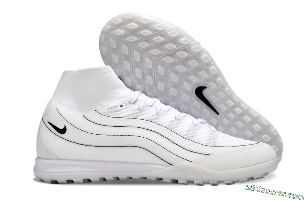 Nike Air Zoom Mercurial Superfly 10 Elite TF Artificial Turf Soccer Shoes - White/Beige/Black 1