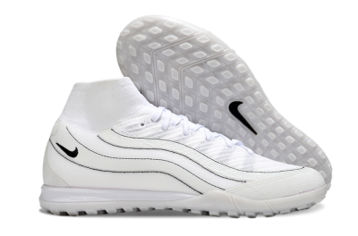 Nike Air Zoom Mercurial Superfly 10 Elite TF Artificial Turf Soccer Shoes - White/Beige/Black