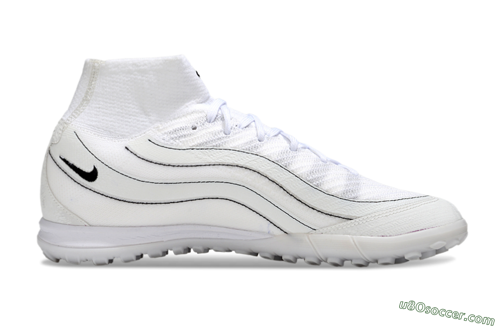 Nike Air Zoom Mercurial Superfly 10 Elite TF Artificial Turf Soccer Shoes - White/Beige/Black 5