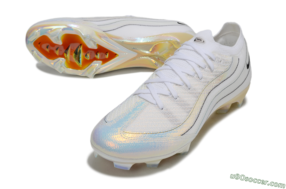 Nike Air Zoom Mercurial Vapor 16 Elite FG Firm Ground Soccer Cleats - White/Beige/Gold 3