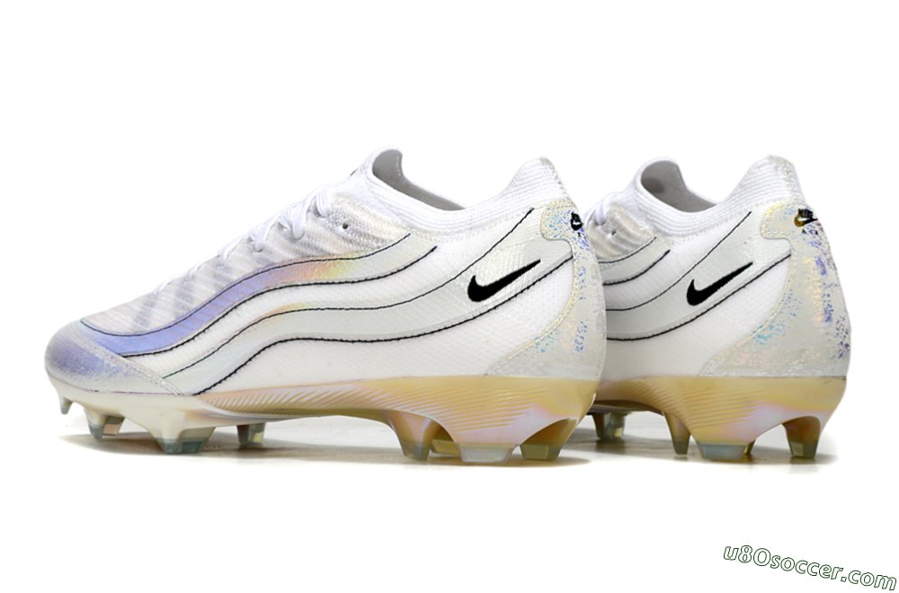 Nike Air Zoom Mercurial Vapor 16 Elite FG Firm Ground Soccer Cleats - White/Beige/Gold 4