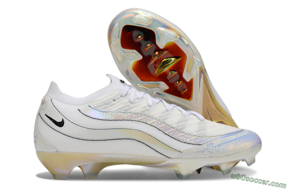 Nike Air Zoom Mercurial Vapor 16 Elite FG Firm Ground Soccer Cleats - White/Beige/Gold 1