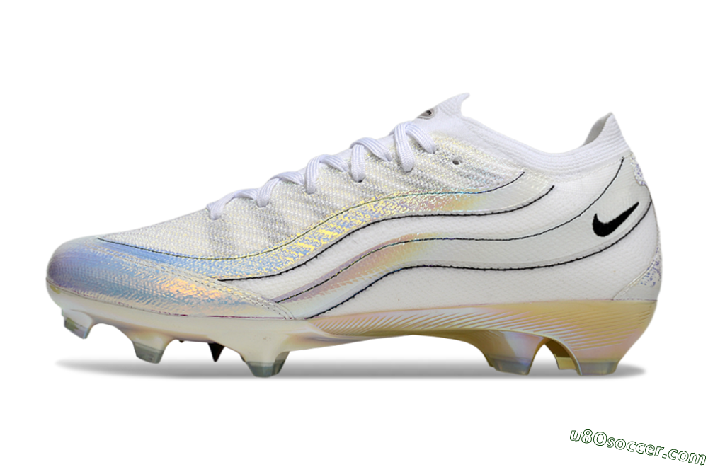 Nike Air Zoom Mercurial Vapor 16 Elite FG Firm Ground Soccer Cleats - White/Beige/Gold 2