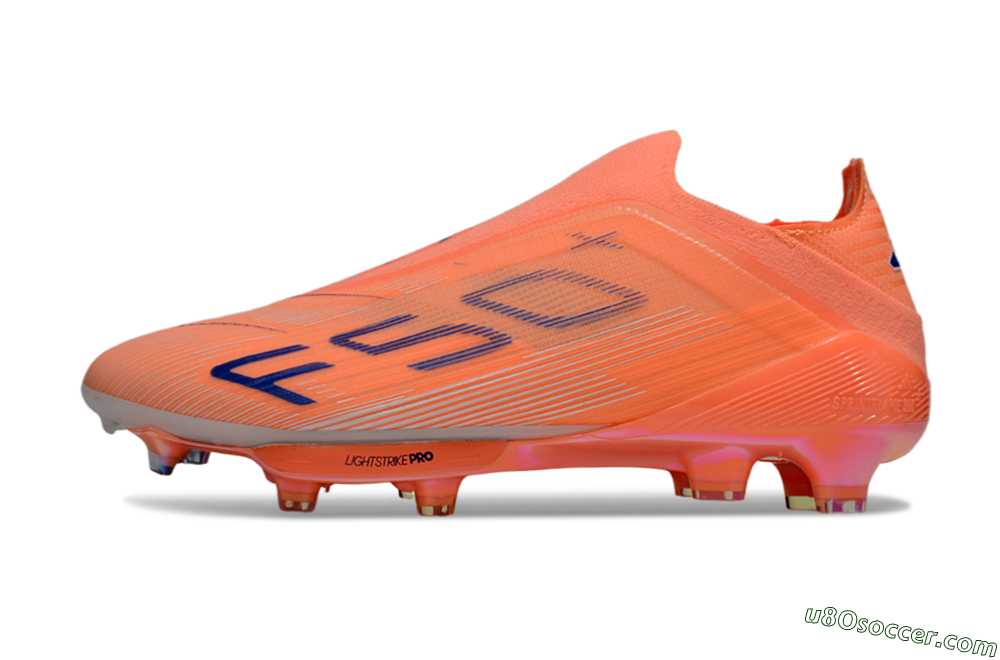 Adidas F50+ Elite Laceless FG Firm Ground Soccer Cleats - Red/Blue/White 2
