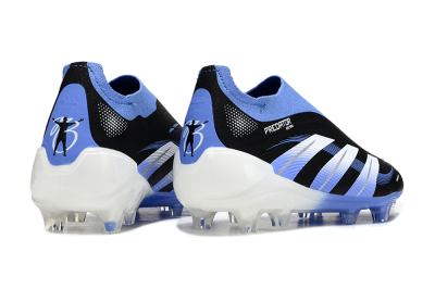 Adidas Predator 25 Elite Laceless FG Firm Ground Soccer Cleats - Black/Blue/White