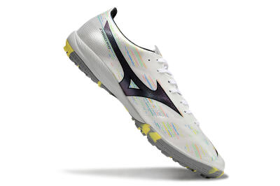Mizuno Alpha Beta TF Artificial Turf Soccer Shoes - White/Pink/Yellow