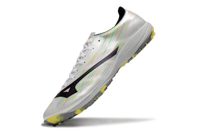 Mizuno Alpha Beta TF Artificial Turf Soccer Shoes - White/Pink/Yellow