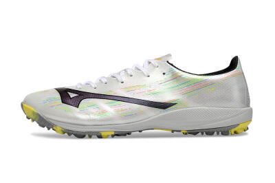 Mizuno Alpha Beta TF Artificial Turf Soccer Shoes - White/Pink/Yellow