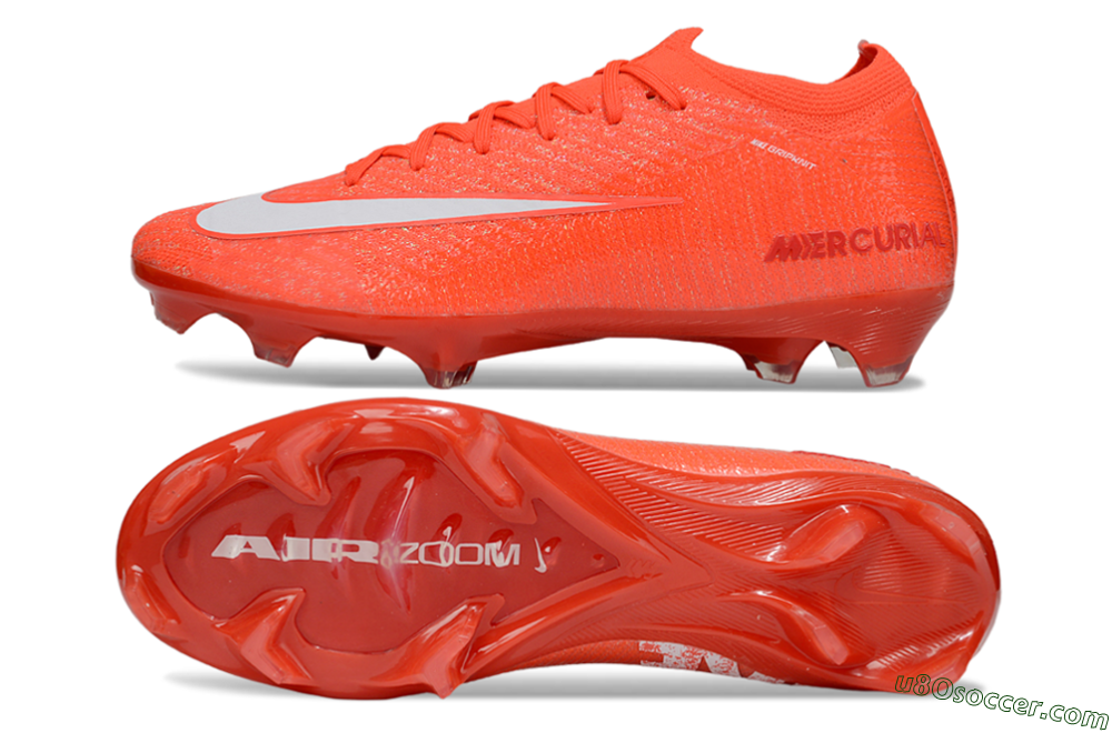 Nike Air Zoom Mercurial Vapor 16 Elite FG Firm Ground Soccer Cleats - Red/White 0