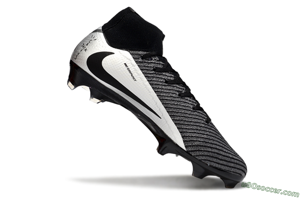 Nike Air Zoom Mercurial Superfly 10 Elite FG Firm Ground Soccer Cleats - White/Black/Silver 4