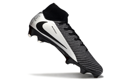 Nike Air Zoom Mercurial Superfly 10 Elite FG Firm Ground Soccer Cleats - White/Black/Silver