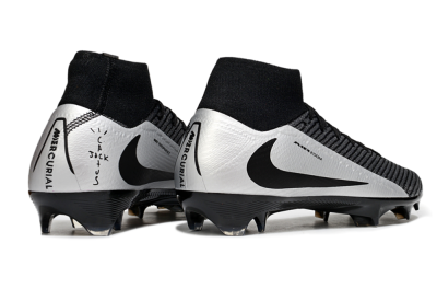 Nike Air Zoom Mercurial Superfly 10 Elite FG Firm Ground Soccer Cleats - White/Black/Silver