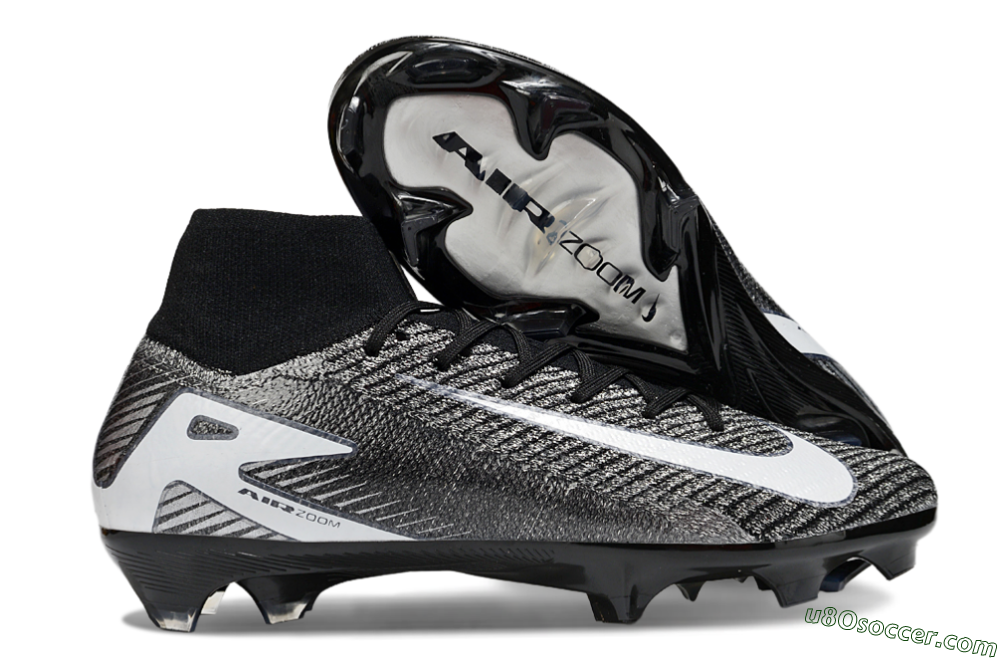 Nike Air Zoom Mercurial Superfly 10 Elite FG Firm Ground Soccer Cleats - White/Black 1