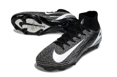 Nike Air Zoom Mercurial Superfly 10 Elite FG Firm Ground Soccer Cleats - White/Black