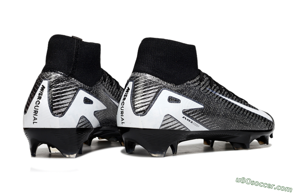 Nike Air Zoom Mercurial Superfly 10 Elite FG Firm Ground Soccer Cleats - White/Black 6