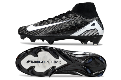 Nike Air Zoom Mercurial Superfly 10 Elite FG Firm Ground Soccer Cleats - White/Black