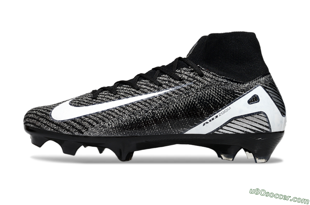 Nike Air Zoom Mercurial Superfly 10 Elite FG Firm Ground Soccer Cleats - White/Black 2