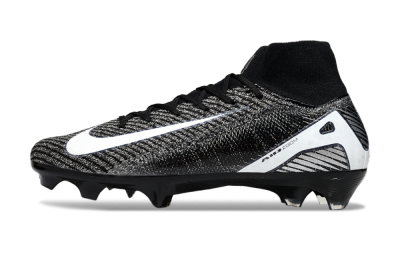 Nike Air Zoom Mercurial Superfly 10 Elite FG Firm Ground Soccer Cleats - White/Black