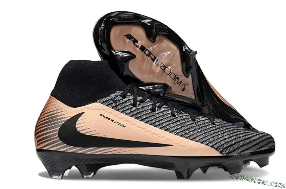 Nike Air Zoom Mercurial Superfly 10 Elite FG Firm Ground Soccer Cleats - White/Black/Gold 1