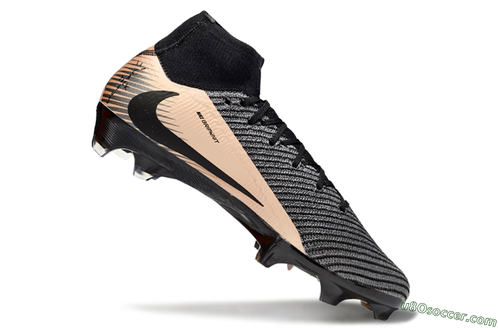 Nike Air Zoom Mercurial Superfly 10 Elite FG Firm Ground Soccer Cleats - White/Black/Gold 4