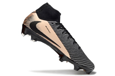 Nike Air Zoom Mercurial Superfly 10 Elite FG Firm Ground Soccer Cleats - White/Black/Gold
