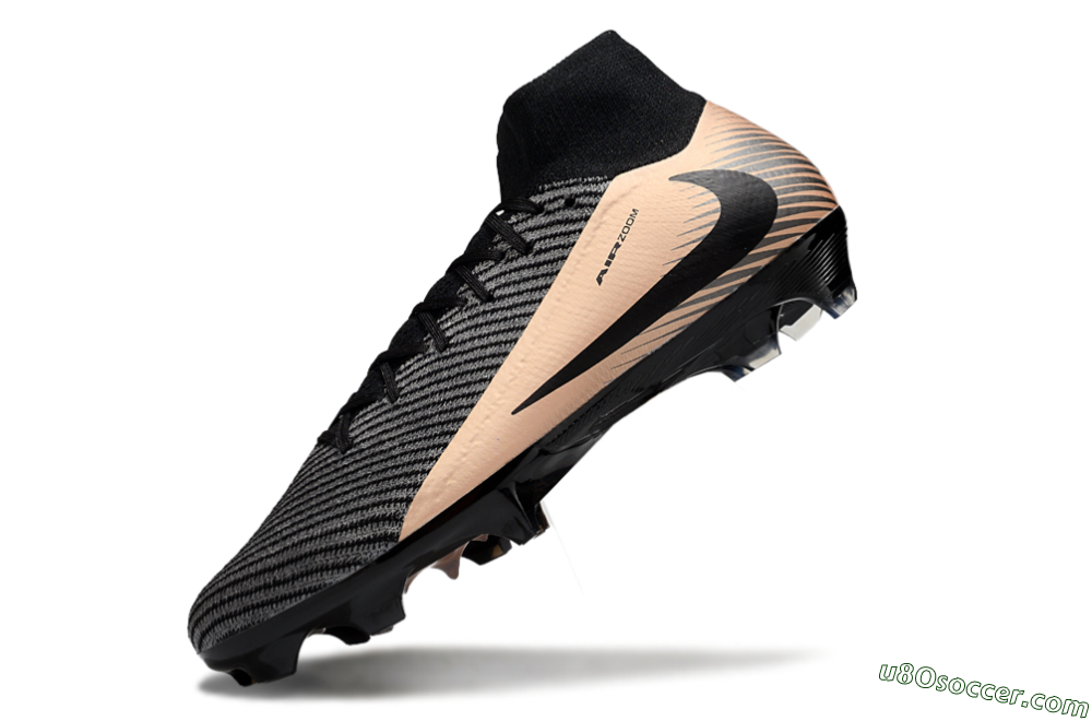 Nike Air Zoom Mercurial Superfly 10 Elite FG Firm Ground Soccer Cleats - White/Black/Gold 5