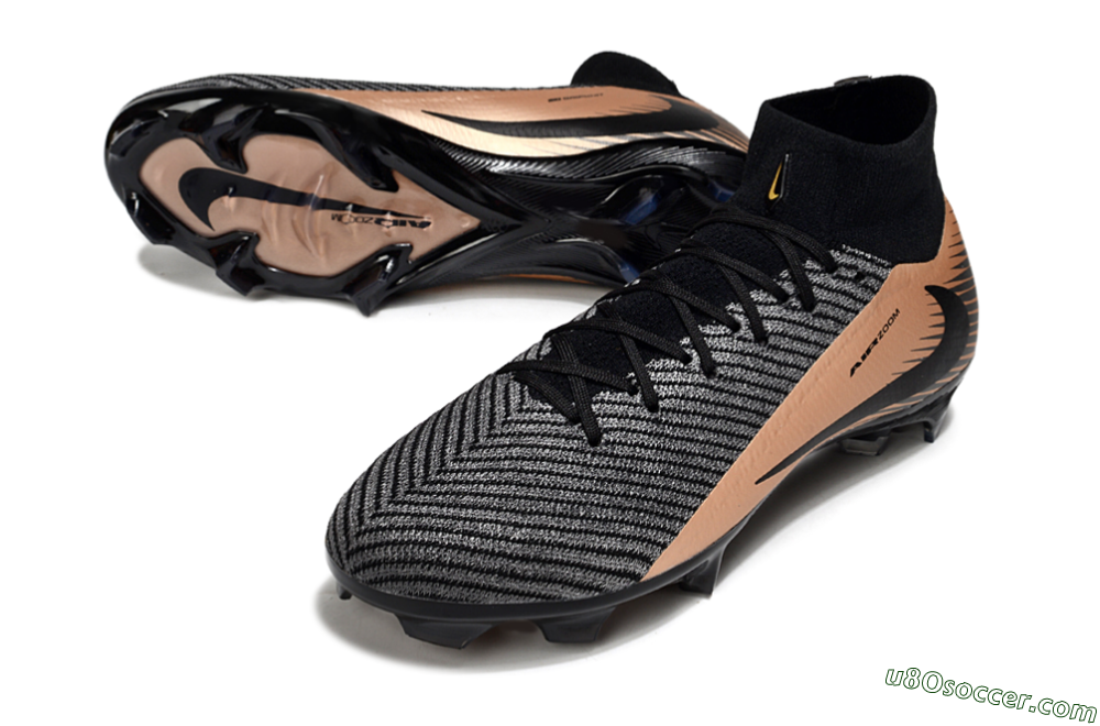 Nike Air Zoom Mercurial Superfly 10 Elite FG Firm Ground Soccer Cleats - White/Black/Gold 3