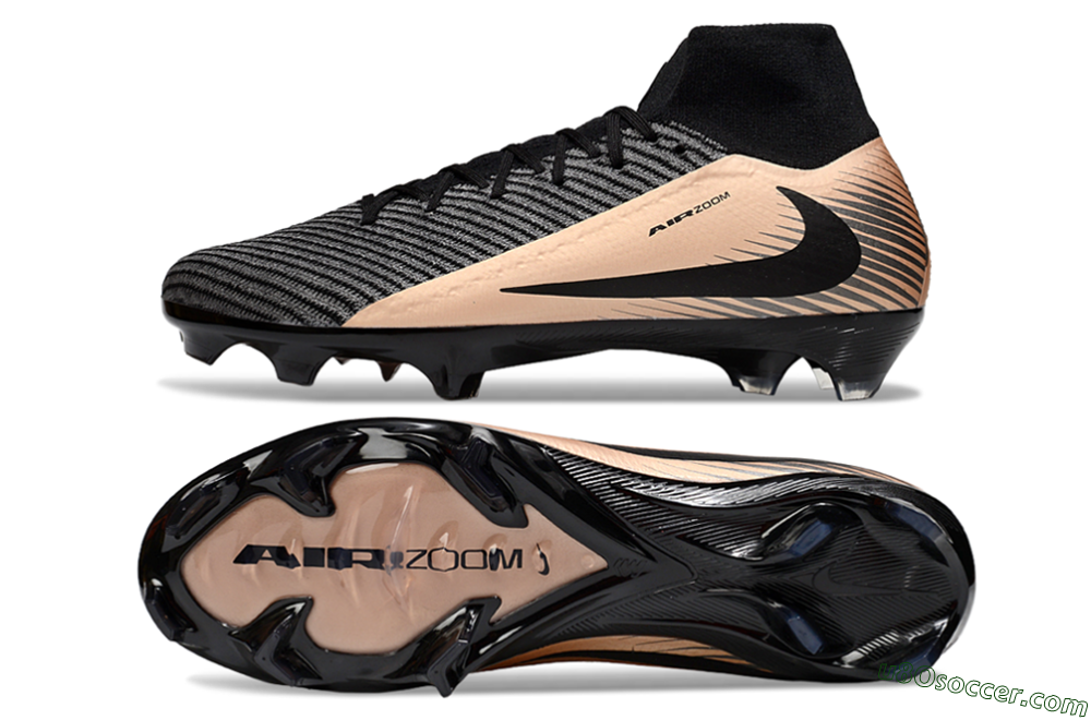 Nike Air Zoom Mercurial Superfly 10 Elite FG Firm Ground Soccer Cleats - White/Black/Gold 0