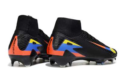 Nike Air Zoom Mercurial Superfly 10 Elite FG Firm Ground Soccer Cleats - Black/Yellow/Blue/Red