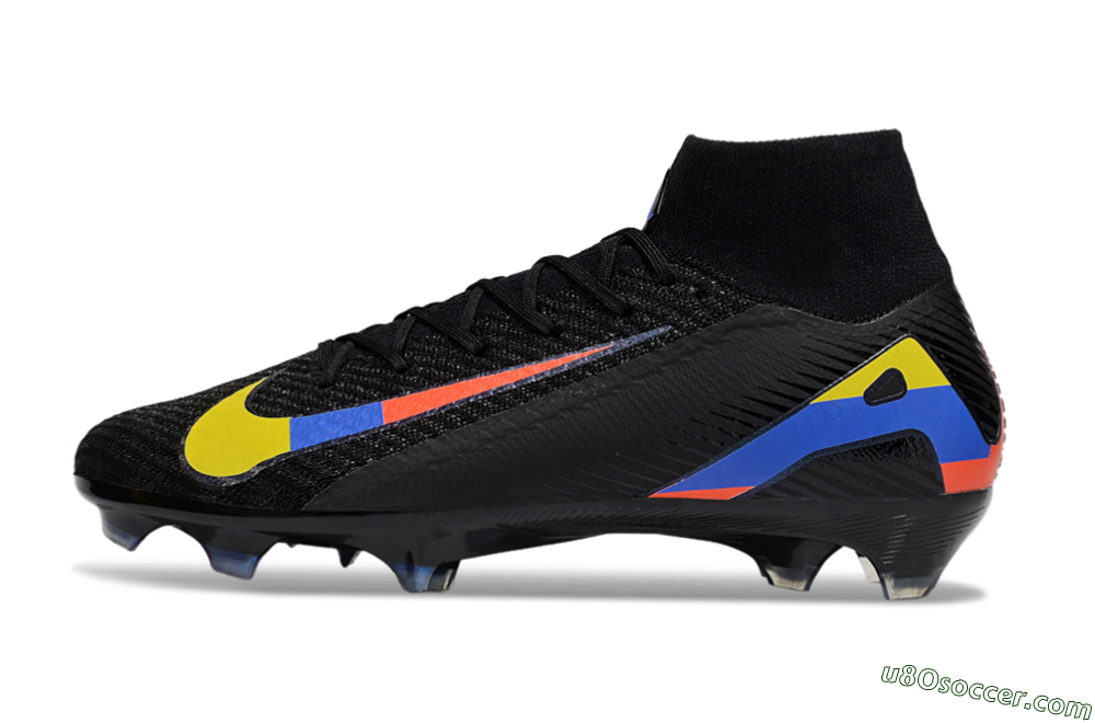 Nike Air Zoom Mercurial Superfly 10 Elite FG Firm Ground Soccer Cleats - Black/Yellow/Blue/Red 2