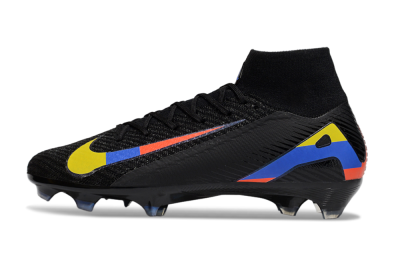 Nike Air Zoom Mercurial Superfly 10 Elite FG Firm Ground Soccer Cleats - Black/Yellow/Blue/Red