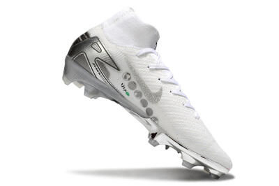 Nike Air Zoom Mercurial Superfly 10 Elite FG Firm Ground Soccer Cleats - White/Silver/Black