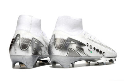 Nike Air Zoom Mercurial Superfly 10 Elite FG Firm Ground Soccer Cleats - White/Silver/Black