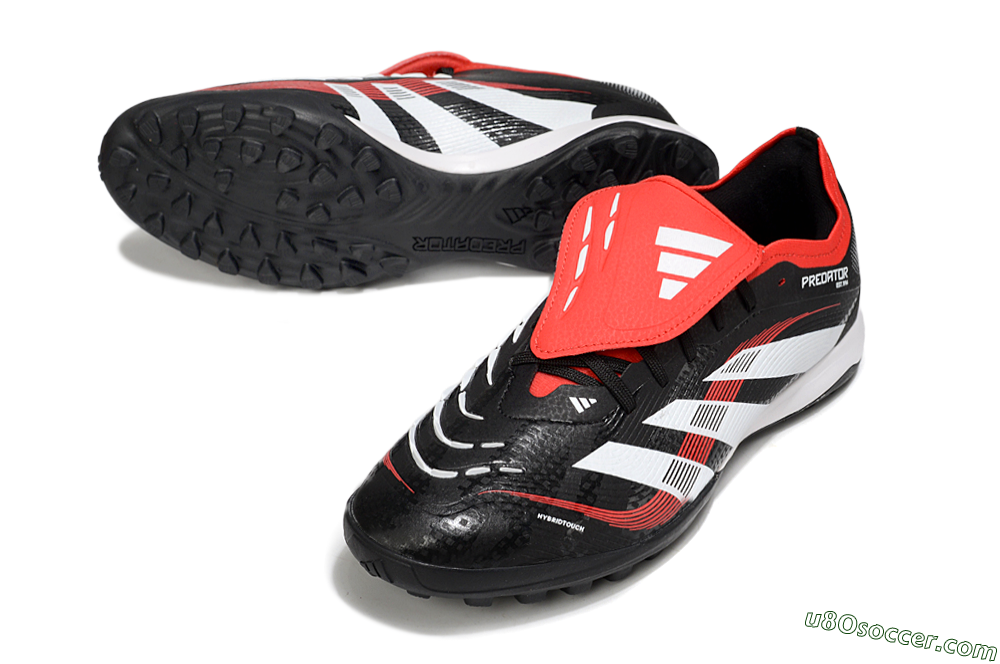 Adidas Predator Elite Foldover Tongue TF Artificial Turf Soccer Shoes - Black/White/Red 3